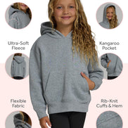 Girls 3-Pack Sweatshirts - Hoodies & Quarter Zip Fleece Set | AURORE LUXURE