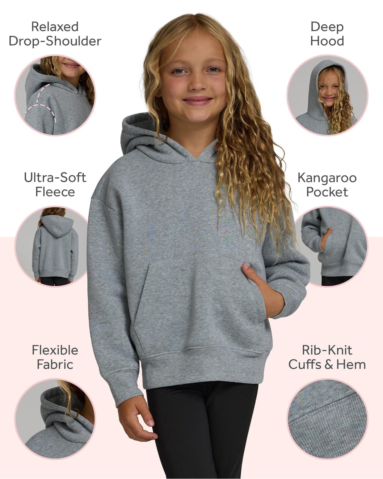 Girls 3-Pack Sweatshirts - Hoodies & Quarter Zip Fleece Set | AURORE LUXURE