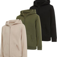 Boys 3-Pack Hoodies - Fleece Pullover & Zip-Up Sweatshirts | AURORE LUXURE