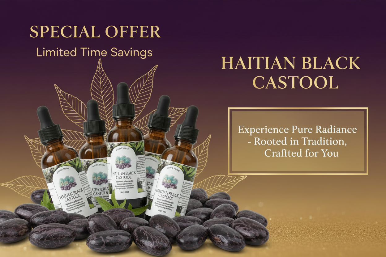Aurore Luxure Haitian Black Castor Oil/ maskriti – Organic & Natural 100% Pure Castor Hair & Body Oil