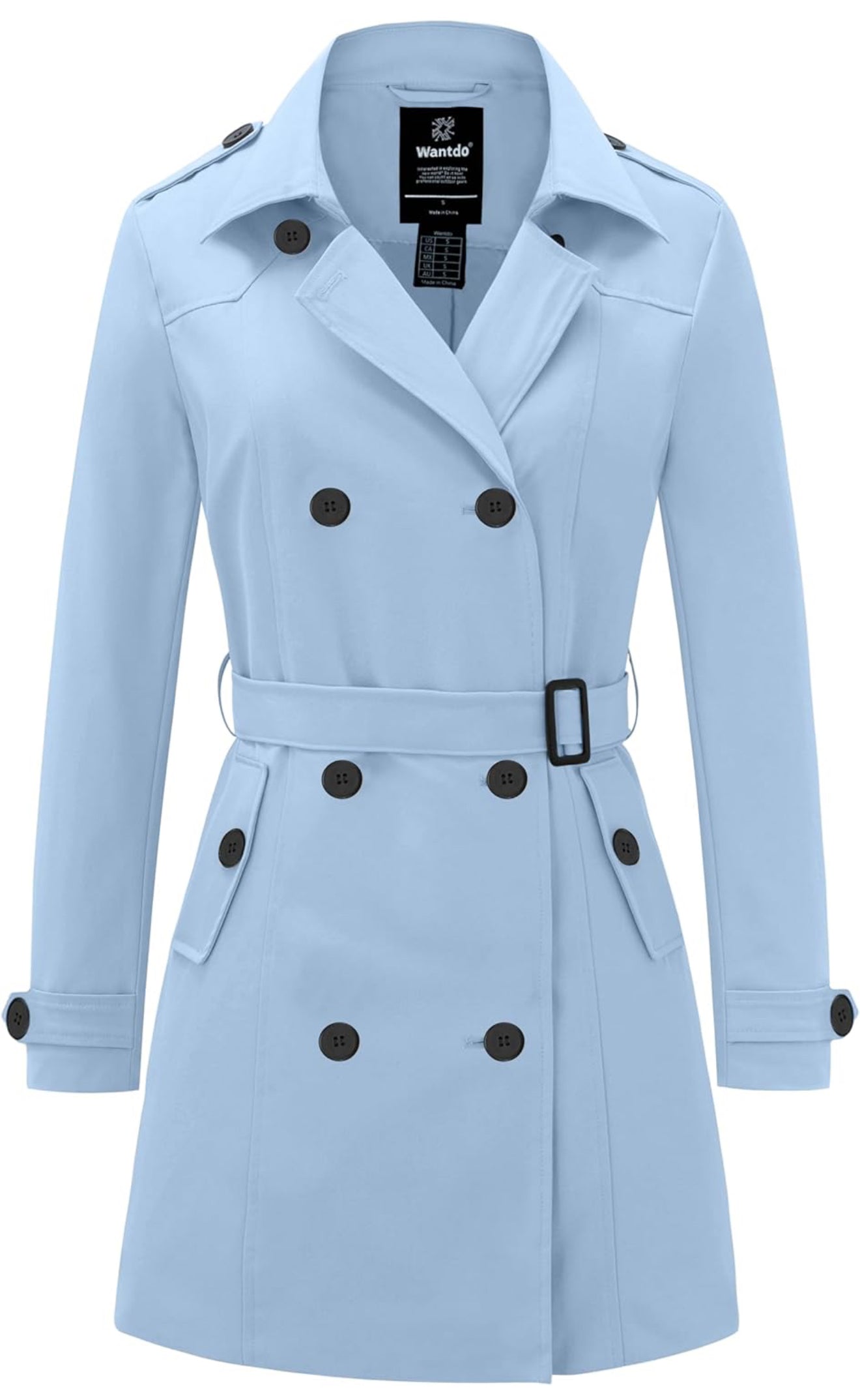 Women's Waterproof Trench Coat - Classic Belted Lapel Coat | AURORRE LUXURE