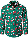 Kids Christmas Shirt - Santa Claus Button Down for Boys & Girls | AURORE LUXURE