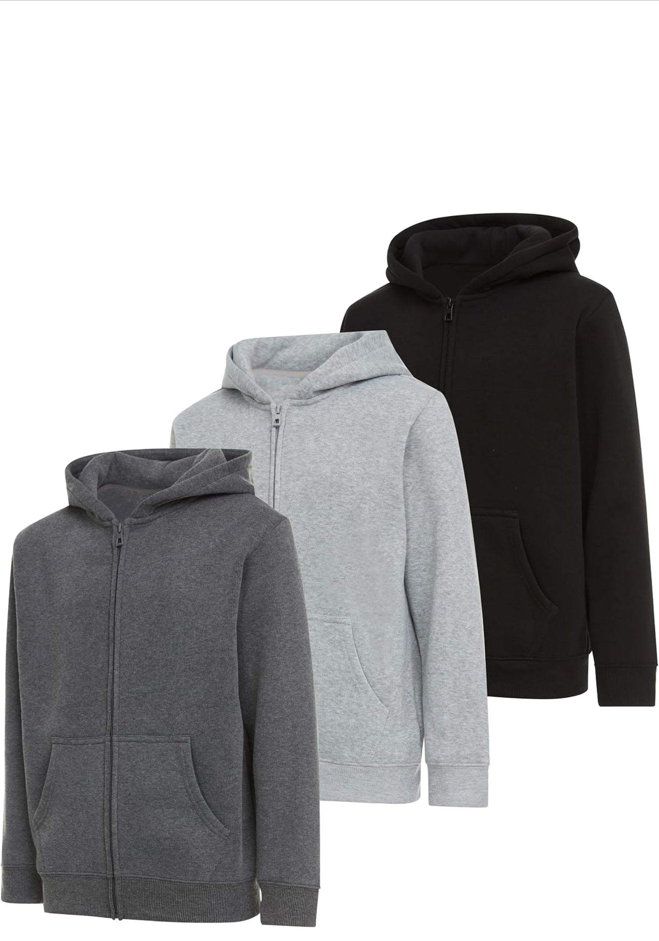 Boys 3-Pack Hoodies - Fleece Pullover & Zip-Up Sweatshirts | AURORE LUXURE