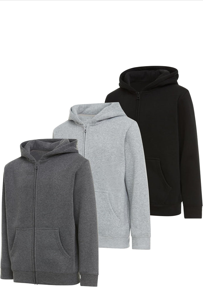 Boys 3-Pack Hoodies - Fleece Pullover & Zip-Up Sweatshirts | AURORE LUXURE