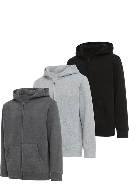 Boys 3-Pack Hoodies - Fleece Pullover & Zip-Up Sweatshirts | AURORE LUXURE