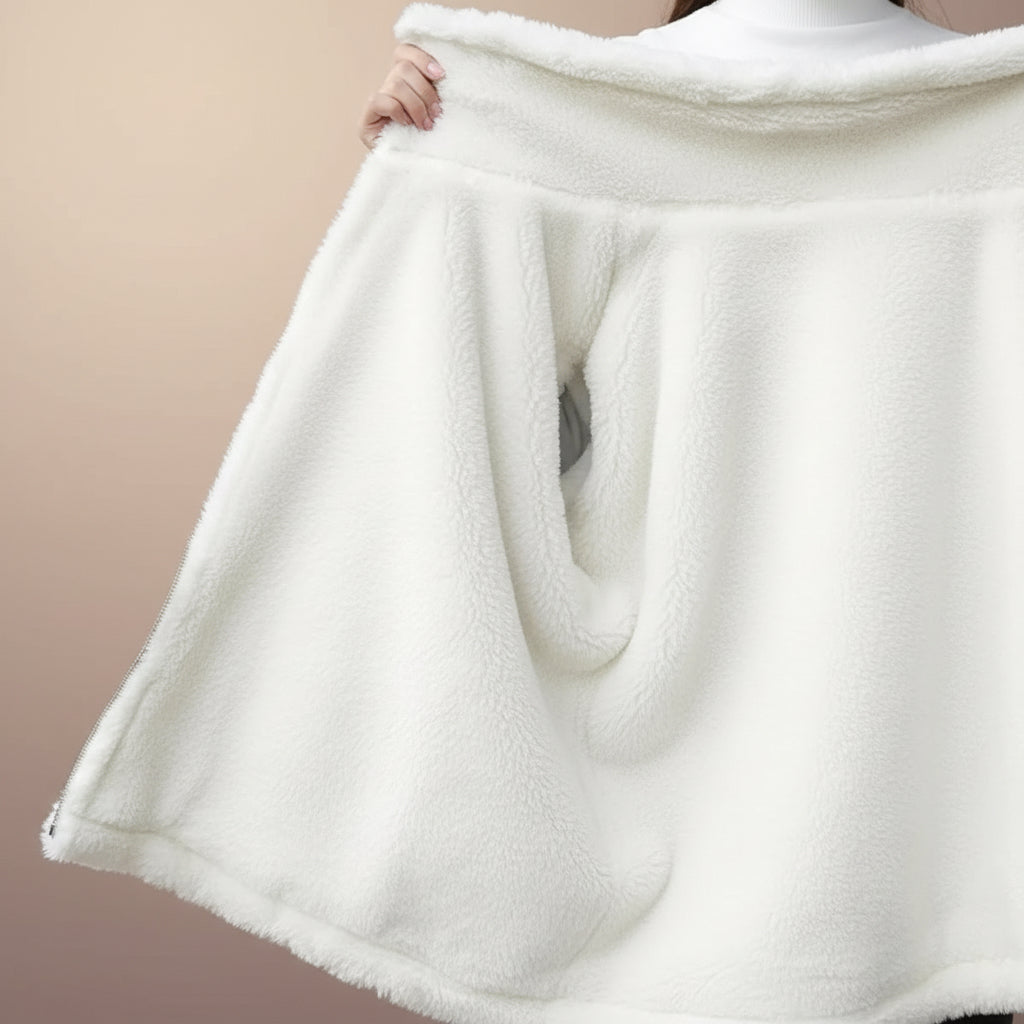 Women's Winter Denim Jacket - Fleece Lined Warm Coat | AURORE LUXURE