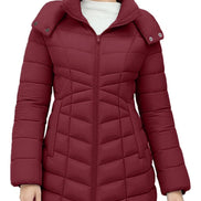 Women's Long Puffer Jacket - Warm Quilted Winter Coat (Plus Size) | AURORE LUXURE