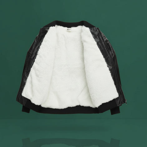 Boys Faux Leather Jacket - Toddler Kids Motorcycle Coat | AURORE LUXURE