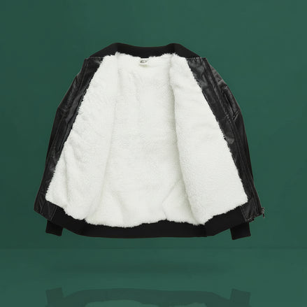 Boys Faux Leather Jacket - Toddler Kids Motorcycle Coat | AURORE LUXURE