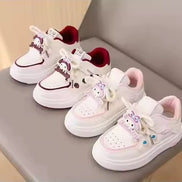 Girls PU Leather Sneakers - Anti-Slip Casual Sport Shoes | AURORE LUXURE