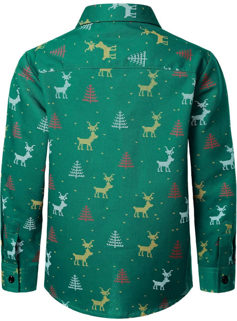 Kids Christmas Shirt - Santa Claus Button Down for Boys & Girls | AURORE LUXURE