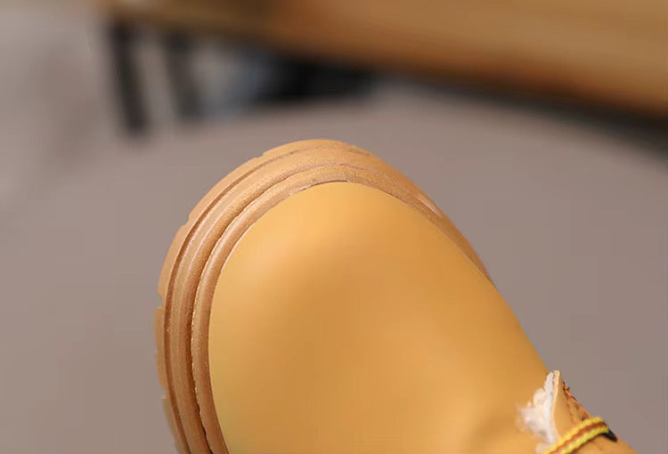 Kids Winter Ankle Boots - Non-Slip Lace Up Boots with Zipper | AURORE LUXURE