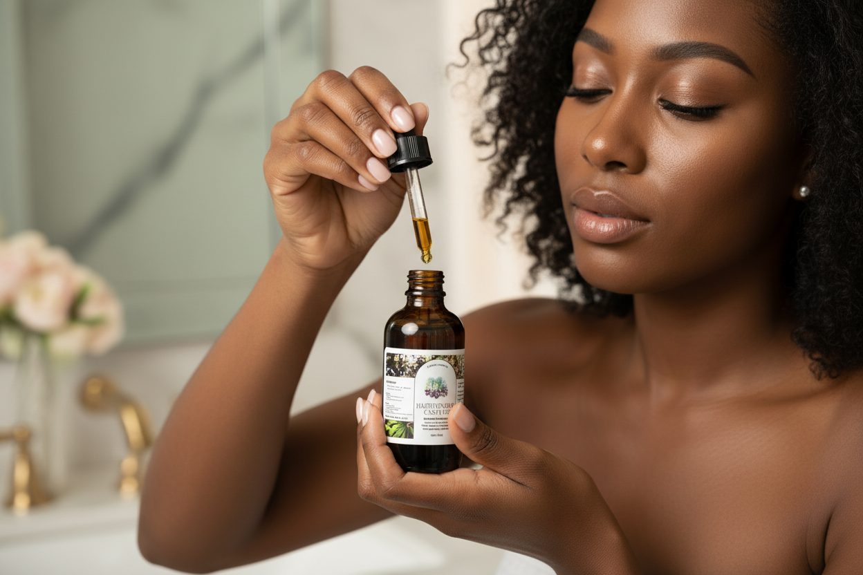 Aurore Luxure Haitian Black Castor Oil/ maskriti – Organic & Natural 100% Pure Castor Hair & Body Oil