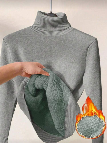 Warm Autumn/Winter Base Layer Knit Pullover Fall Outfit