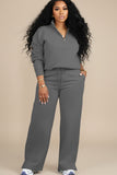 Women's 2 Piece Tracksuit - Oversized Half Zip Sweatsuit Set | AURORE LUXURE