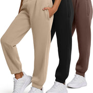 Girls 3-Pack Sweatpants - Fleece Joggers with Pockets | AURORE LUXURE