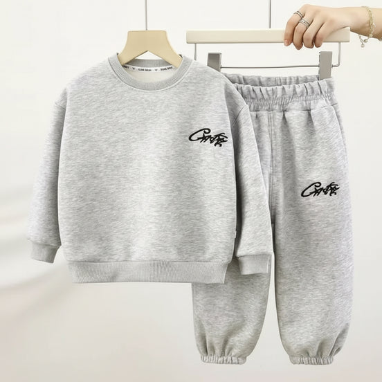 Kids Winter Sports Outfit Set - Warm Sweatshirt & Trousers | AURORE LUXURE