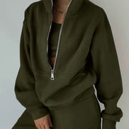 Women's Fleece Tracksuit Set - 2 Piece Sweatshirt & Joggers | AURORE LUXURE