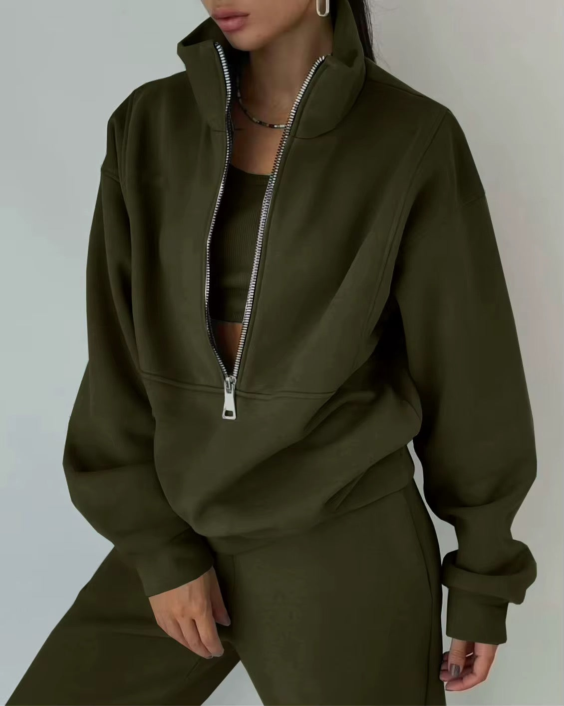 Women's Fleece Tracksuit Set - 2 Piece Sweatshirt & Joggers | AURORE LUXURE