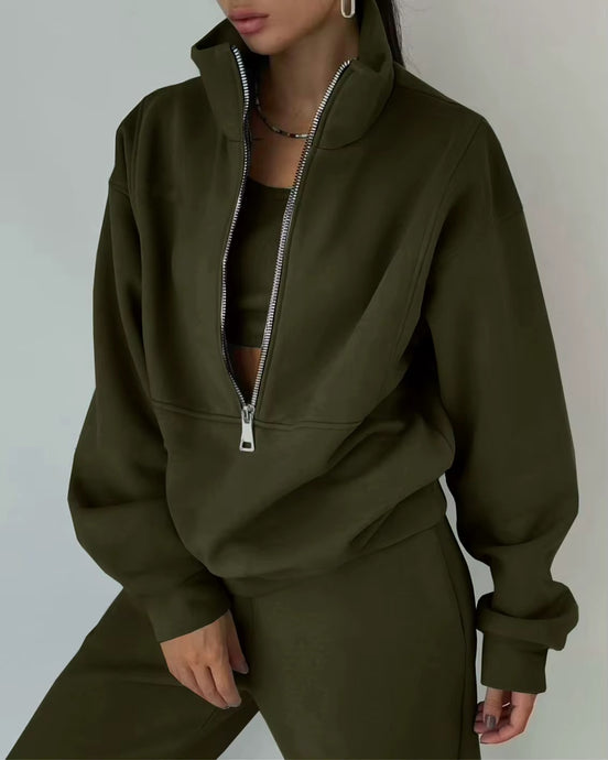 Women's Fleece Tracksuit Set - 2 Piece Sweatshirt & Joggers | AURORE LUXURE