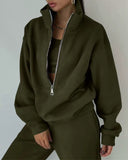 Women's Fleece Tracksuit Set - 2 Piece Sweatshirt & Joggers | AURORE LUXURE
