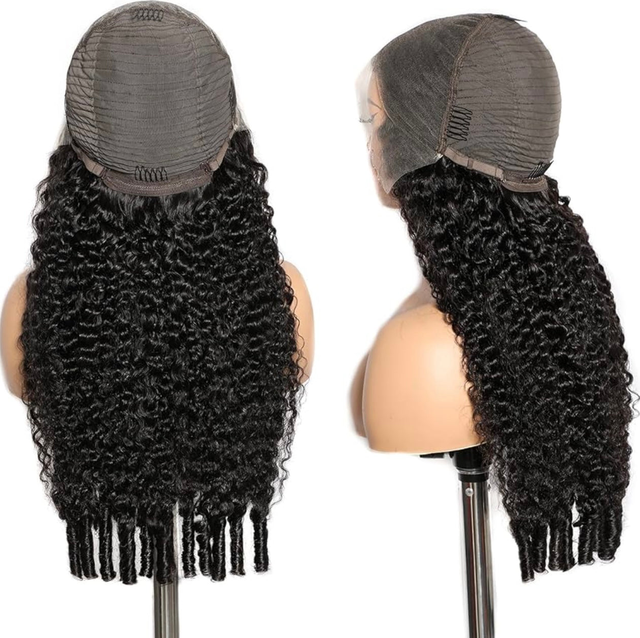 13x6 Full Lace Frontal Burmese Curly Wig – 180% Density, 100% Human Hair