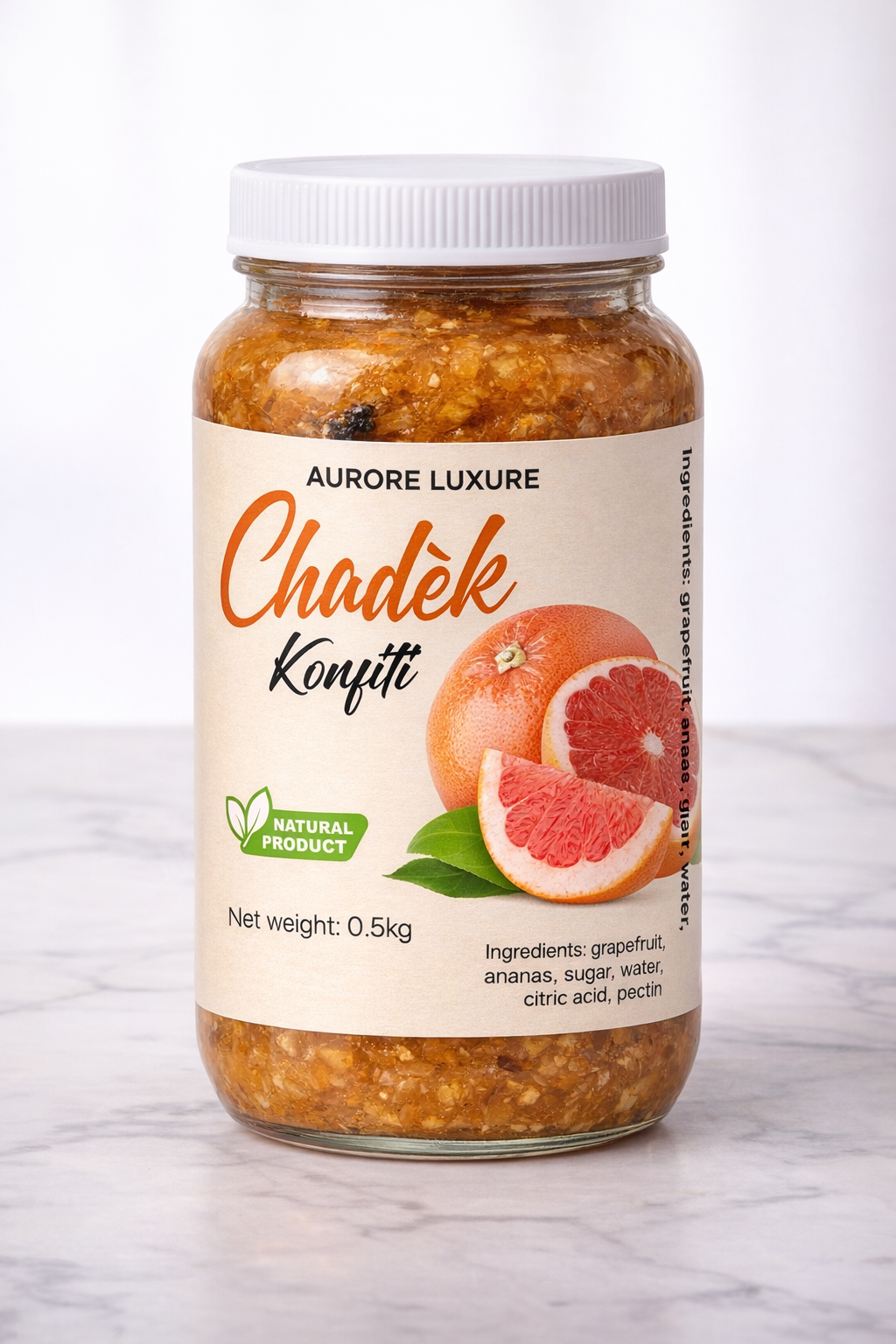 Pineapple & Grapefruit Jam - Haitian Tropical Fruit Preserve