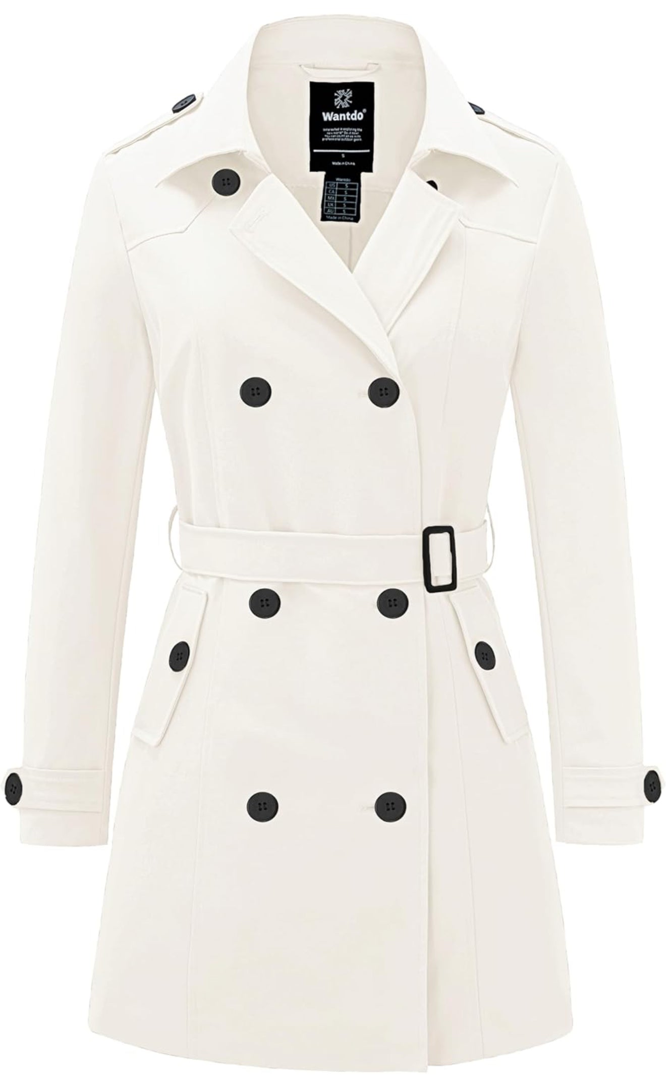 Women's Waterproof Trench Coat - Classic Belted Lapel Coat | AURORRE LUXURE