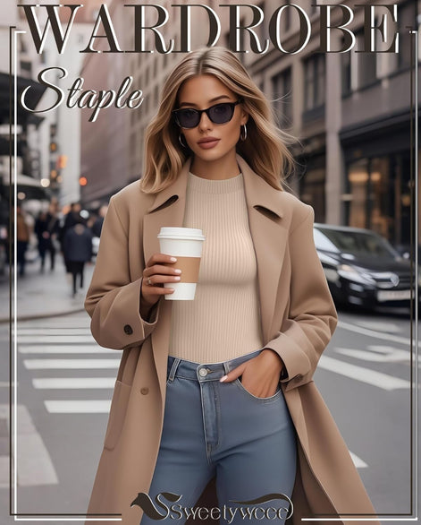 Women's 4-Pack Mock Neck Thermal Tops - Ribbed Base Layer Shirts | AURORE LUXURE