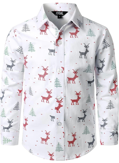 Kids Christmas Shirt - Santa Claus Button Down for Boys & Girls | AURORE LUXURE
