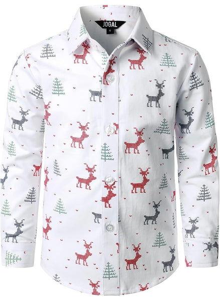 Kids Christmas Shirt - Santa Claus Button Down for Boys & Girls | AURORE LUXURE