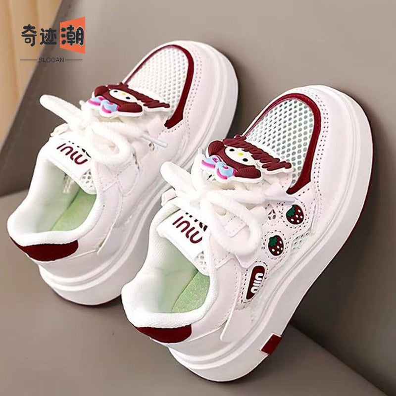 Girls PU Leather Sneakers - Anti-Slip Casual Sport Shoes | AURORE LUXURE