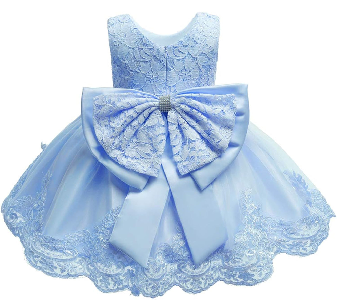Toddler Girls Pageant Lace Dresses Baby Birthday Party Embroidery