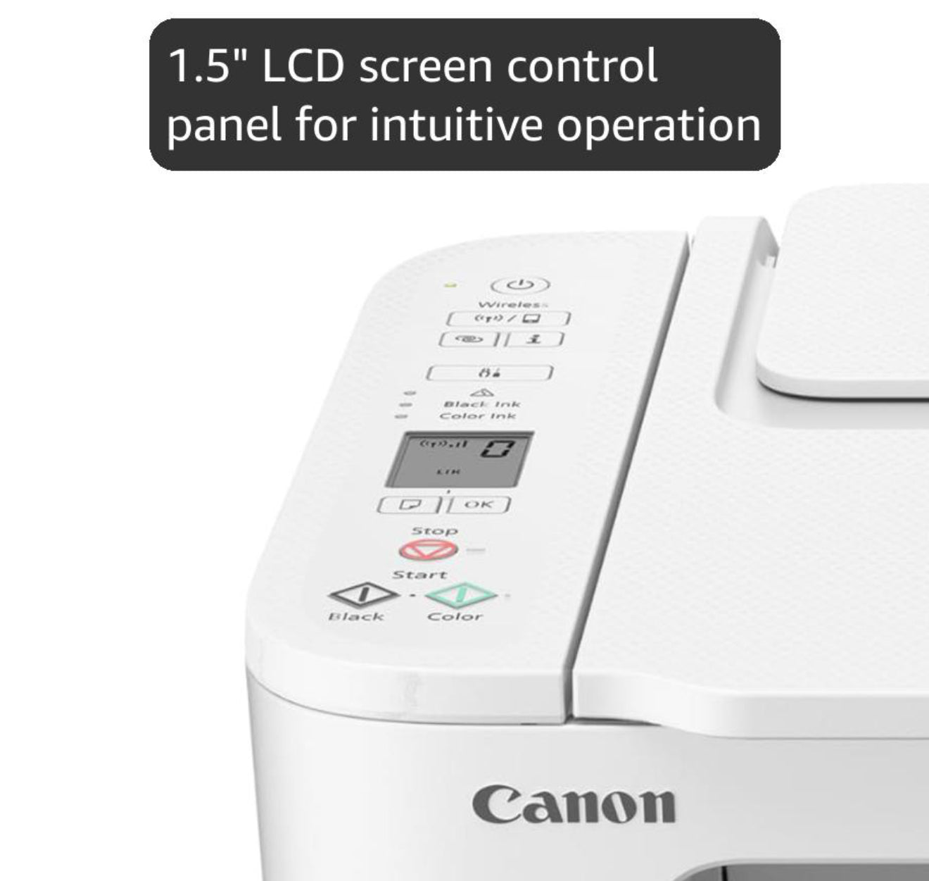 Canon PIXMA TS3720 Wireless All-in-One Printer for Basic Home Printing, White