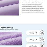 Girls’ Winter Waterproof Long Puffer Coat – Warm Kids Parka Jacket with Removable Hood