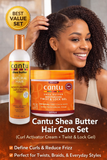 Cantu Shea Butter Hair Care Set – Curl Activator Cream (12oz) + Twist & Lock Gel (13oz)