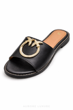 Women Luxury Slide Sandals – Gold Bird Ring Design (Sizes 37–42)