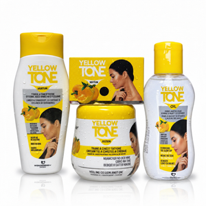 Yellow Tone Complete Skincare Set – Brightening Lotion, Cream, Oil & Soap Kit
