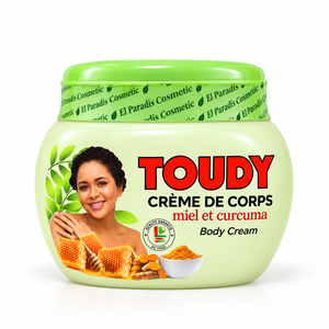 TOUDY Honey & Turmeric Complete Body Care Set – African Soap, Shower Gel, Body Lotion & Cream