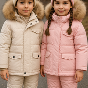 Kids 2-Piece Snowsuit - Waterproof Puffer Jacket & Snow Pants Set | AURORE LUXURE