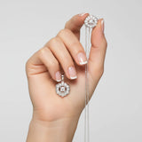Delicate 2-Pc. Diamond Flower Pendant Necklace & Matching Stud Earrings Set in Sterling Silver (1/6 ct. t.w.)