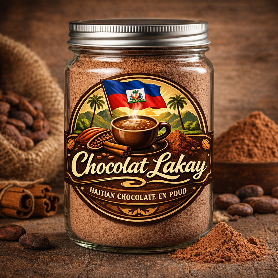Chocolat Lakay – Haitian Chocolate Powder | Authentic Caribbean Hot Chocolate | Spiced Cocoa Mix