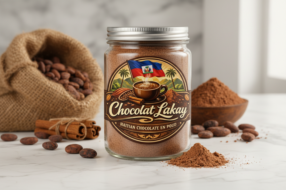 Chocolat Lakay – Haitian Chocolate Powder | Authentic Caribbean Hot Chocolate | Spiced Cocoa Mix