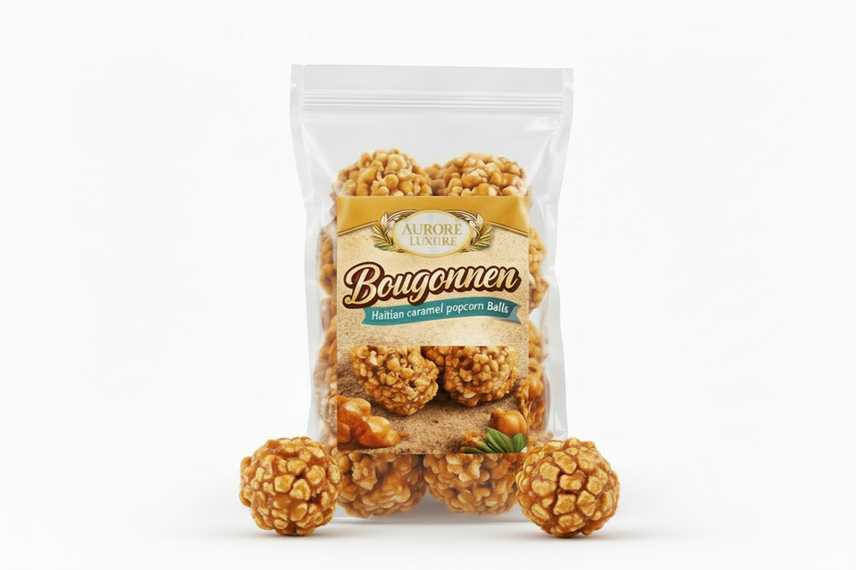Bongonnen Ayisyen / Haitian caramel popcorn balls