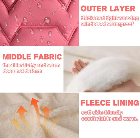 Toddler Girls Winter Puffer Coat - Warm Fur Lined Hooded | AURORE LUXURE