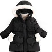 Toddler Girls Winter Puffer Coat - Warm Fur Lined Hooded | AURORE LUXURE