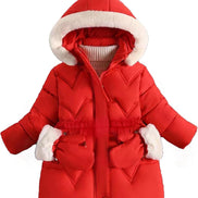 Toddler Girls Winter Puffer Coat - Warm Fur Lined Hooded | AURORE LUXURE