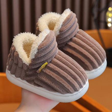 Kids Shoes Winter Outdoor Warm Antiskid Children's Slippers Indoor Furry Comfortable Home Girl Shoes