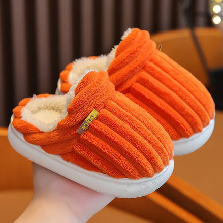 Kids Shoes Winter Outdoor Warm Antiskid Children's Slippers Indoor Furry Comfortable Home Girl Shoes