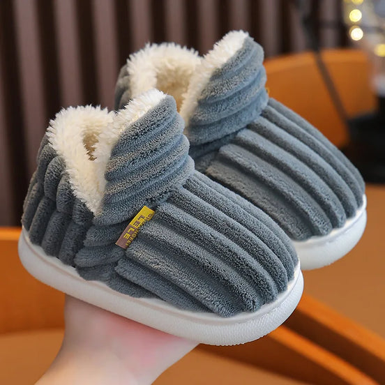 Kids Shoes Winter Outdoor Warm Antiskid Children's Slippers Indoor Furry Comfortable Home Girl Shoes
